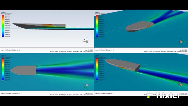 Моделирование движения лодки. ANSYS Mechanical.